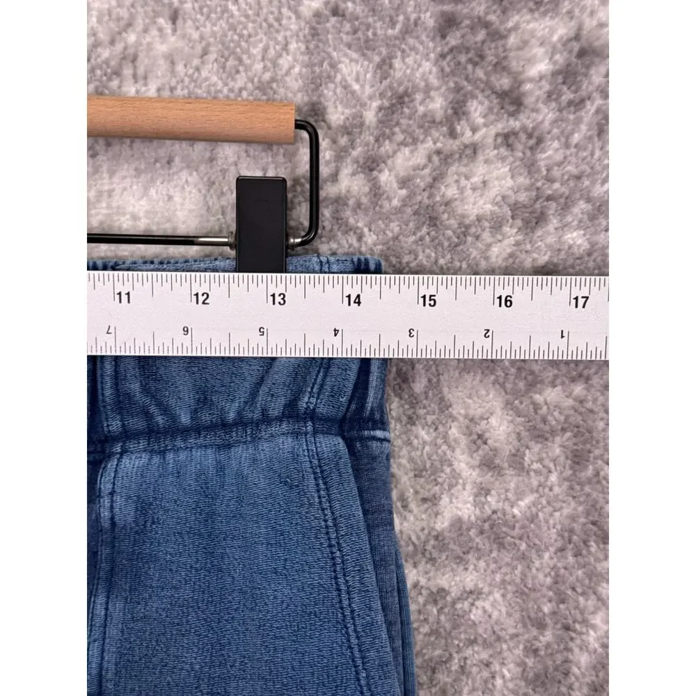 Free People Movement Sweatpants XS Womens Indigo Blue French Terry Wide Leg